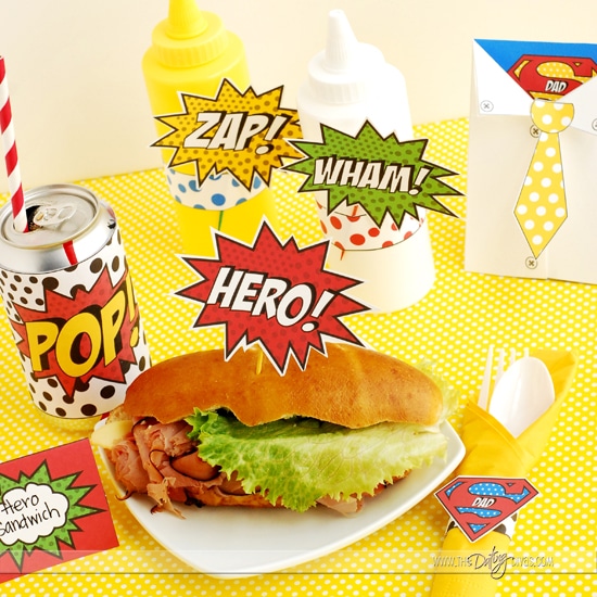 Free Father's Day Superhero Party Printables