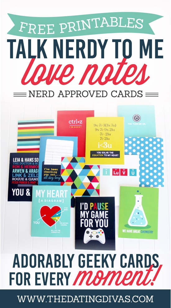 Talk Nerdy To Me love notes printable
