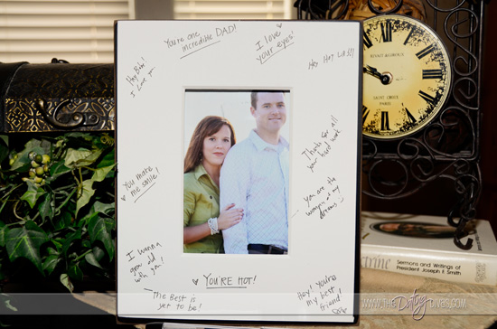 Photo love notes frame mat