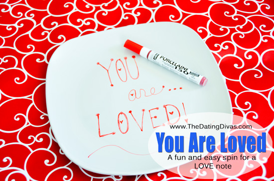 You are loved plate love note