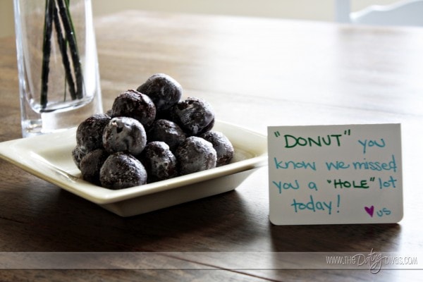 Missed you a hole lot donut note