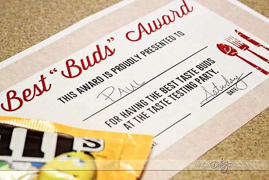 taste testing date night awards